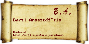Bartl Anasztázia névjegykártya